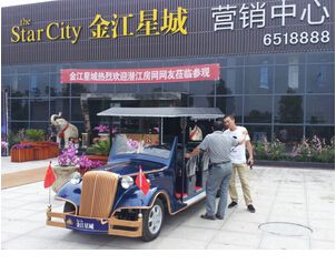 【潜江】金江星城通过网络成功订购朗逸8座电动老爷车